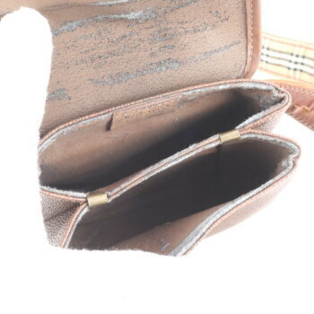 Burberry Nova Check Leather Waist Bag Pouch Shoulder Brown - Picture 7 of 9